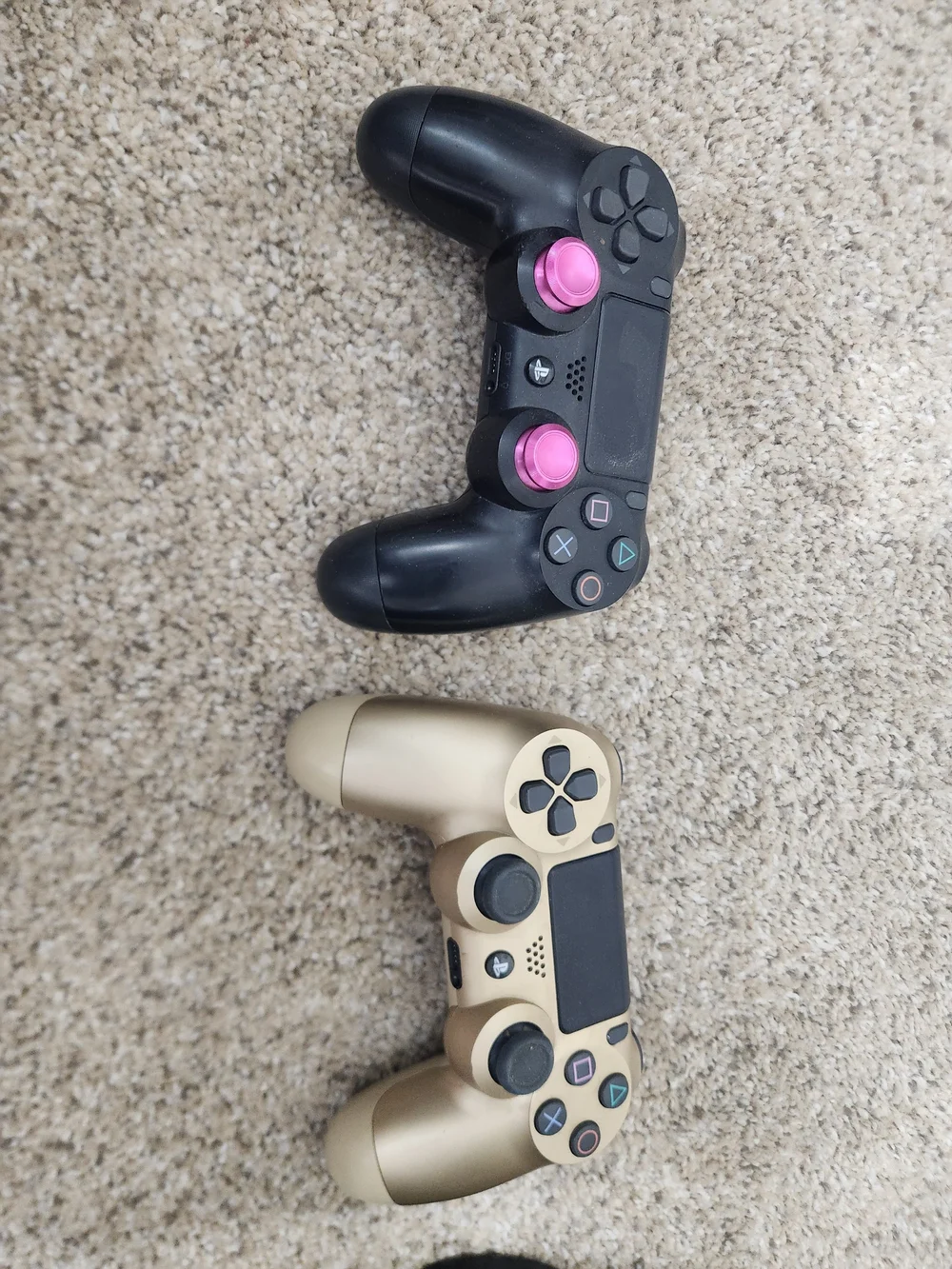 Sony PS4 Slim with Gold and Black Controllers and Games
